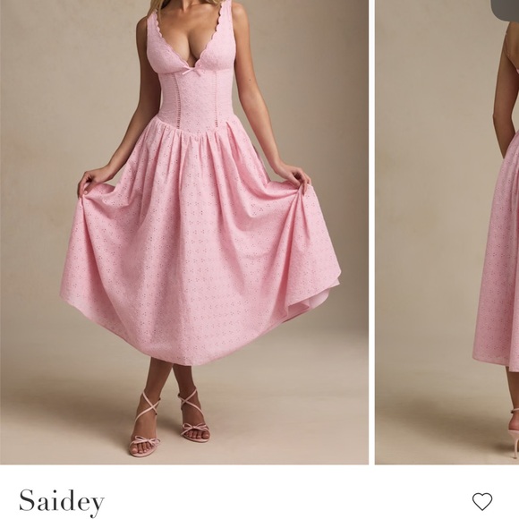 Oh Polly Dresses & Skirts - Oh Polly Eyelet Midi Dress US size 8